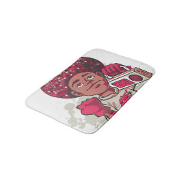 Bath Mat – YOUTH Power Afro & Boombox Urban Design Badrumsmatta