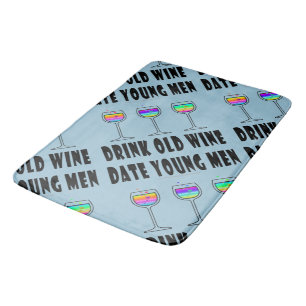 BATH MATS - DRINK GAMLA VIN, DATUM YOUNG MANAR BADRUMSMATTA
