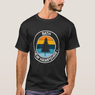 Bath New Hampshire NH USA City Pride Retro Sunset T Shirt
