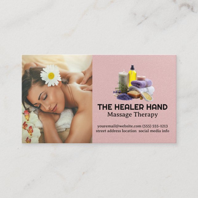 Bath Oils and Salts | Massage Sesh | Holistisk Visitkort (Framsida)