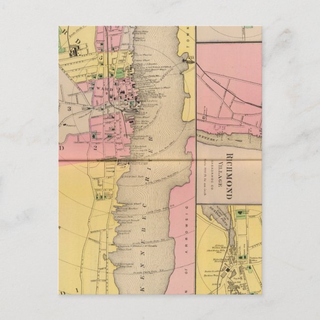 Bath, Sagadahoc Co Vykort (Framsida)