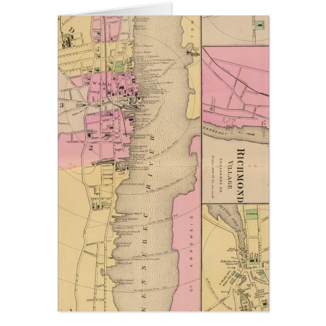 Bath, Sagadahoc County Hälsningskort (Framsidan)