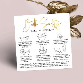 Bath Salts Safety User Guide White & Guld Square Fyrkantigt Visitkort
