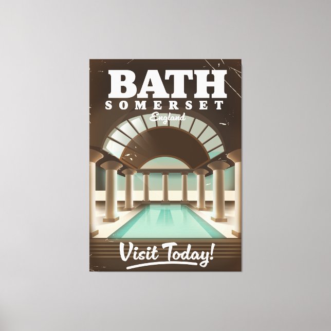 Bath Somerset England resebroschyr Canvastryck (Framsida)