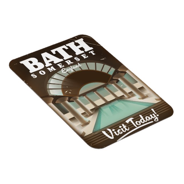 Bath Somerset England resebroschyr Magnet (Högersidan)