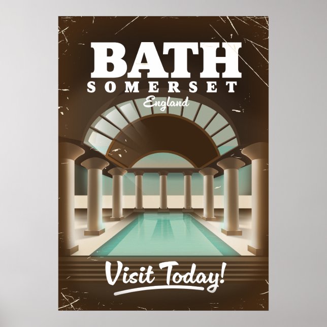 Bath Somerset England resebroschyr Poster (Framsidan)