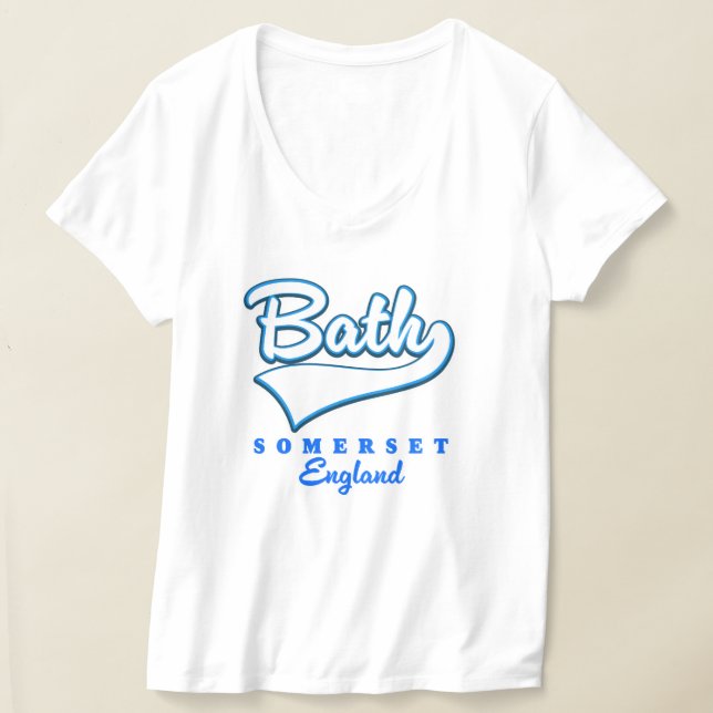 Bath Somerset reslogotyp T Shirt (Laydown)