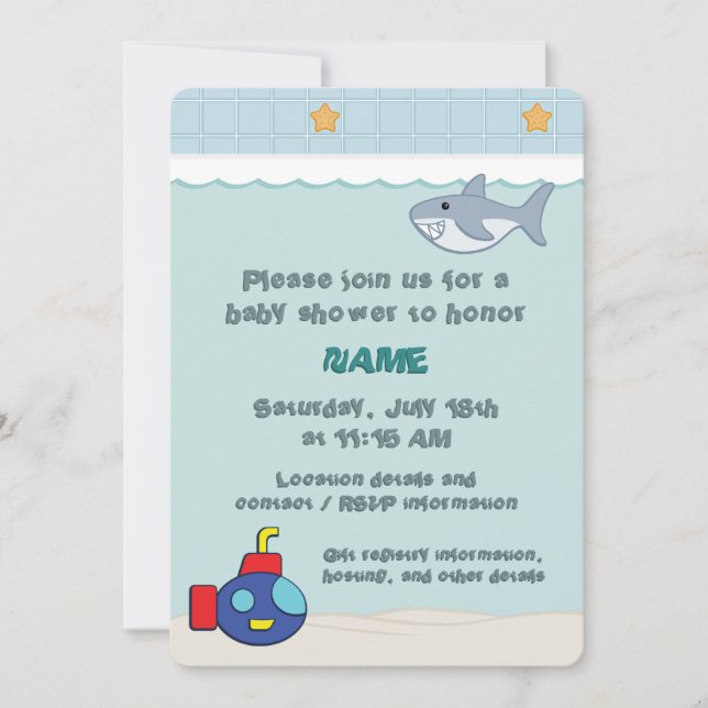 Bath Time Finare Baby Shower-inbjudan Inbjudningar (Framsida)