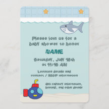Bath Time Finare Baby Shower-inbjudan