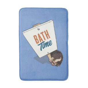 Bath Time Funny Hedgehog Picket-Tecknad Badrumsmatta