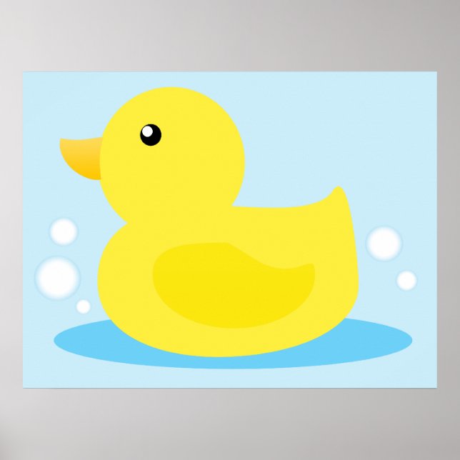 Bath Time Gult Anka Poster (Framsidan)