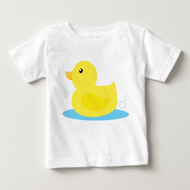 Bath Time Gult Anka T-shirt (Framsida)