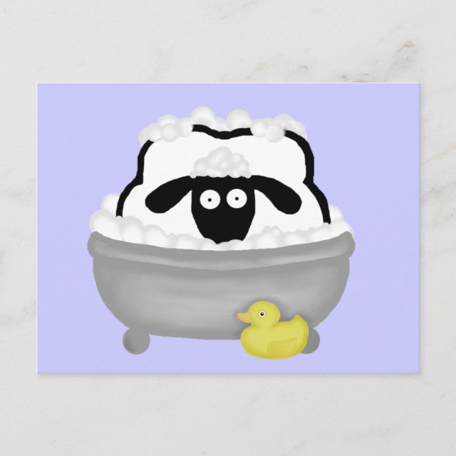 Bath Time Shep-vykort Vykort (Framsida)