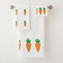 Bath Towel Set "Carrots"