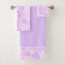 Bath Towel Set i lavender Botanias II