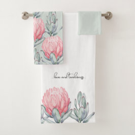 Bath Towels Flowers