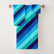 Bath Towset-set för isig Blue Teal Rand