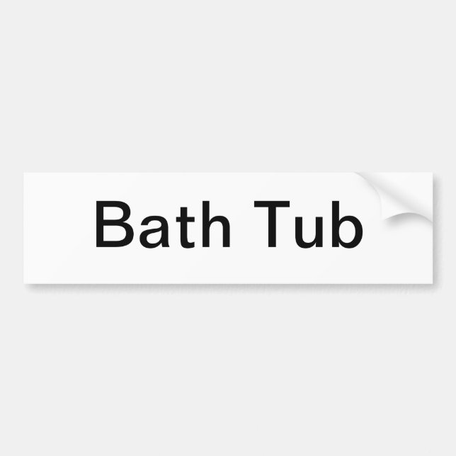 Bath Tub Sign/ Bildekal (Framsidan)