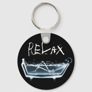 BATH TUB X RAY VISION SKELETON - BLUE NYCKELRING