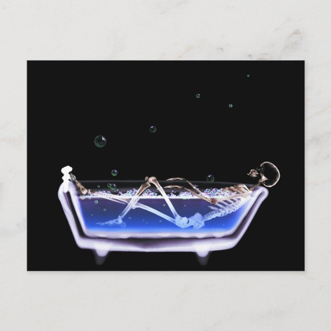 BATH TUB X RAY VISION SKELETON - ORIGINAL VYKORT (Framsida)