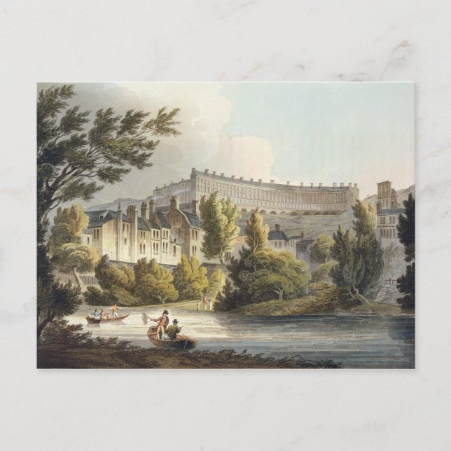 Bath Wick Ferry, från "Bath Illustrated by a Serie Vykort (Framsida)