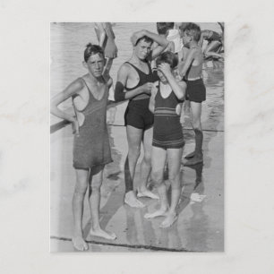 Bathers 1920s-vykort vykort