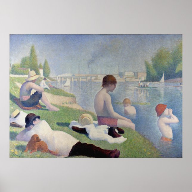Bathers at Asnières - Georges Pierre Seurat Poster (Framsidan)
