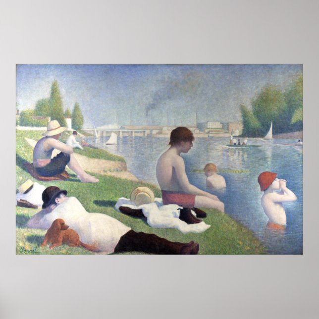 Bathers at Asnieres, Georges Seurat Poster (Framsidan)