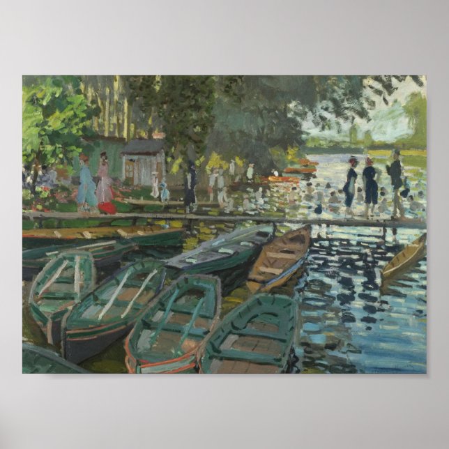 Bathers at La Grenouillère (1896) Claude Monet Art Poster (Framsidan)