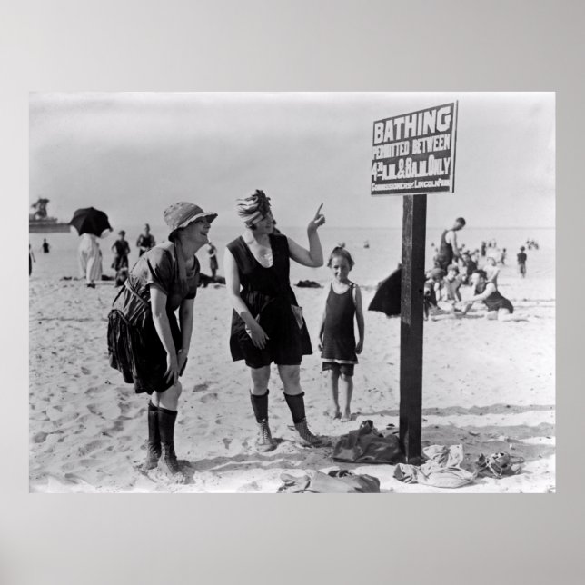 BATHERS at LINCOLN PARK - CHICAGO 1919 Poster (Framsidan)