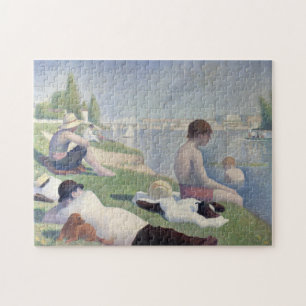 Bathers Georges Seurat Neo Impressionist Painting Pussel