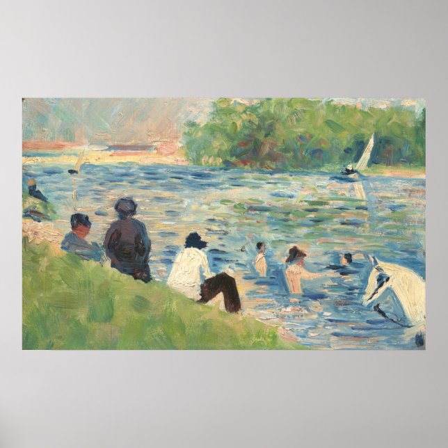 Bathers i Asnières - Georges Seurat Fine Art Poster (Framsidan)