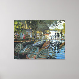 Bathers vid La Grenouillere 1869, av Claude Monet Canvastryck