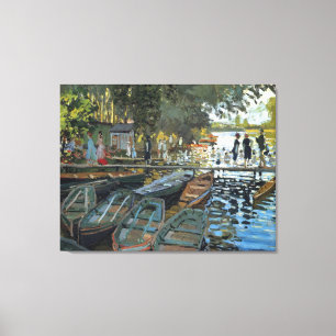Bathers vid La Grenouillere 1869, av Claude Monet Canvastryck