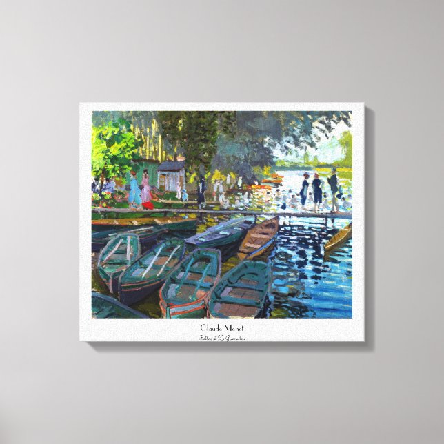 Bathers vid La Grenouillere Claude Monet Canvastryck (Framsida)