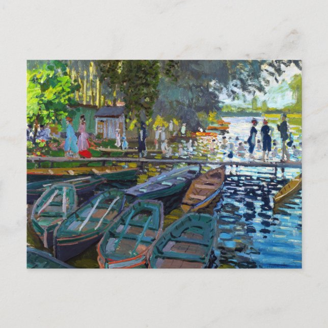 Bathers vid La Grenouillere Claude Monet Vykort (Framsida)