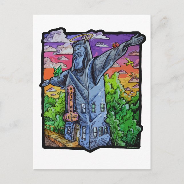 Bathhouse Jebus Vykort (Framsida)