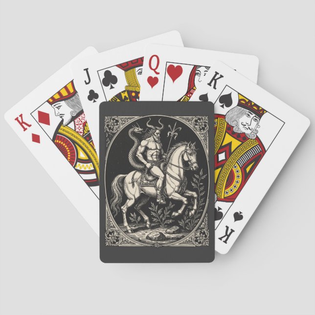 Bathin Demon Krigare Majestät Casinokort (Baksidan)