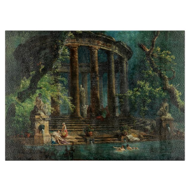 Bathing Bassäng av Hubert Robert (Framsidan)