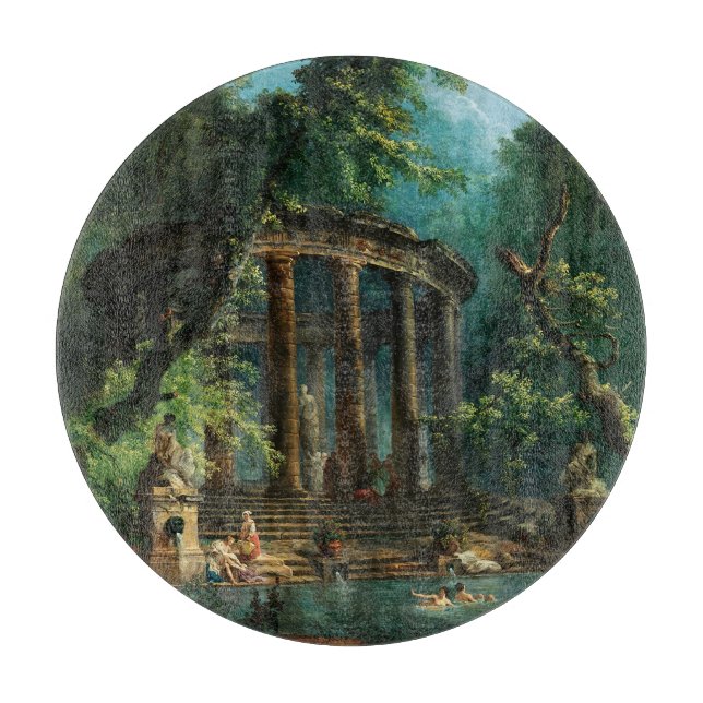 Bathing Bassäng av Hubert Robert (Framsidan)