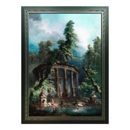 Bathing Bassäng av Hubert Robert 2:a upplagan Fototryck