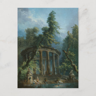Bathing Bassäng - Hubert Robert Vykort
