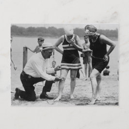 Bathing Beach Cop Vykort