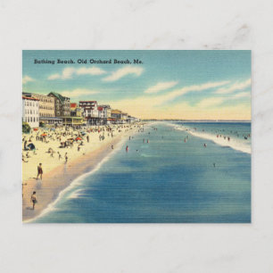 Bathing Beach, Old Orchard Beach, Maine Vykort