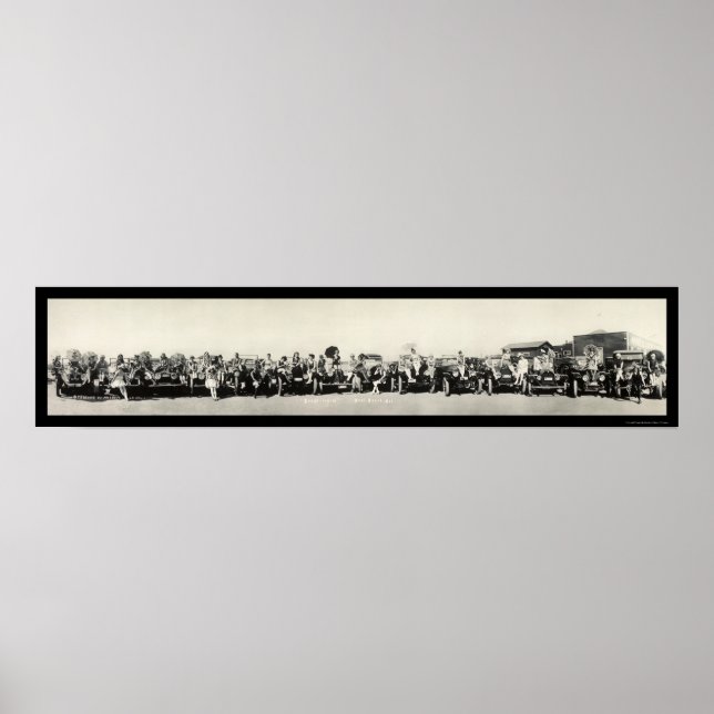 Bathing Beauties & Autos Seal Beach, CA Photo 1917 Poster (Framsidan)