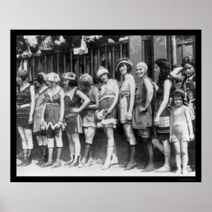Bathing Beauties Tävling i Washington, DC 1920 Poster