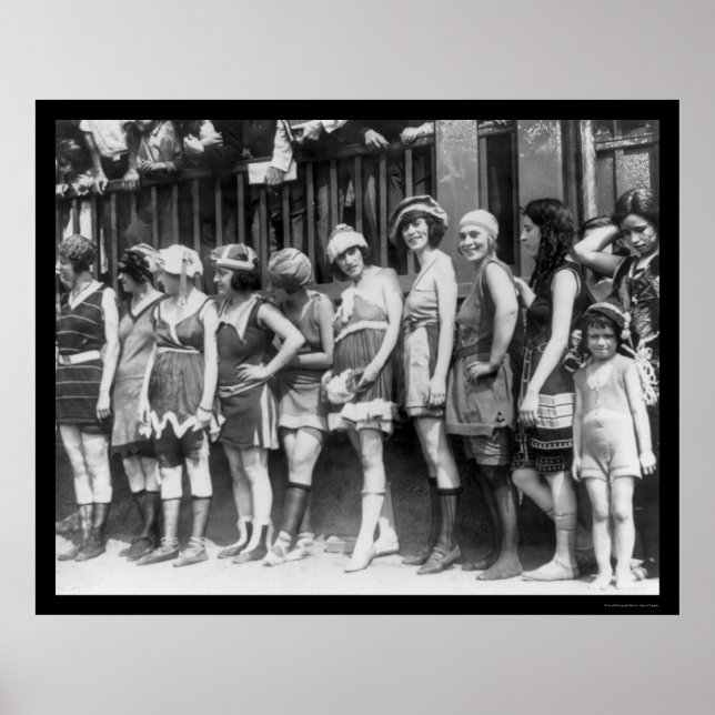Bathing Beauties Tävling i Washington, DC 1920 Poster (Framsidan)