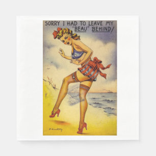 Bathing Beauty Funny på 1940-talet Pappersservett