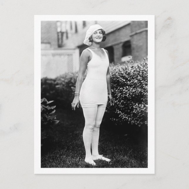 Bathing Beauty, tidigt 1900-talet Vykort (Framsida)