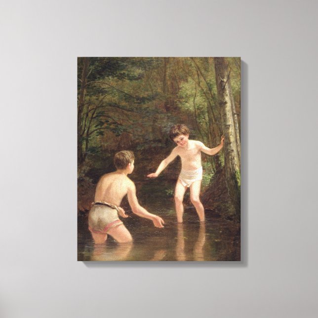 Bathing Boys, 1873 Canvastryck (Framsida)
